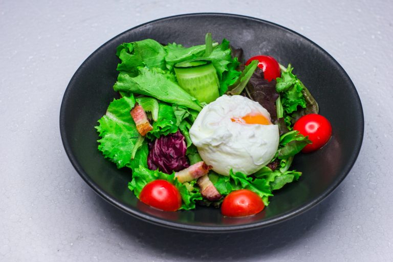 A Symphony of Colors and Tastes: Delight Your Palate with Poached Egg and Garden-Fresh Vegetables