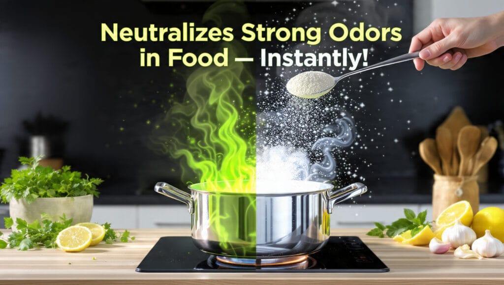 Neutralizes Strong Odors in Food