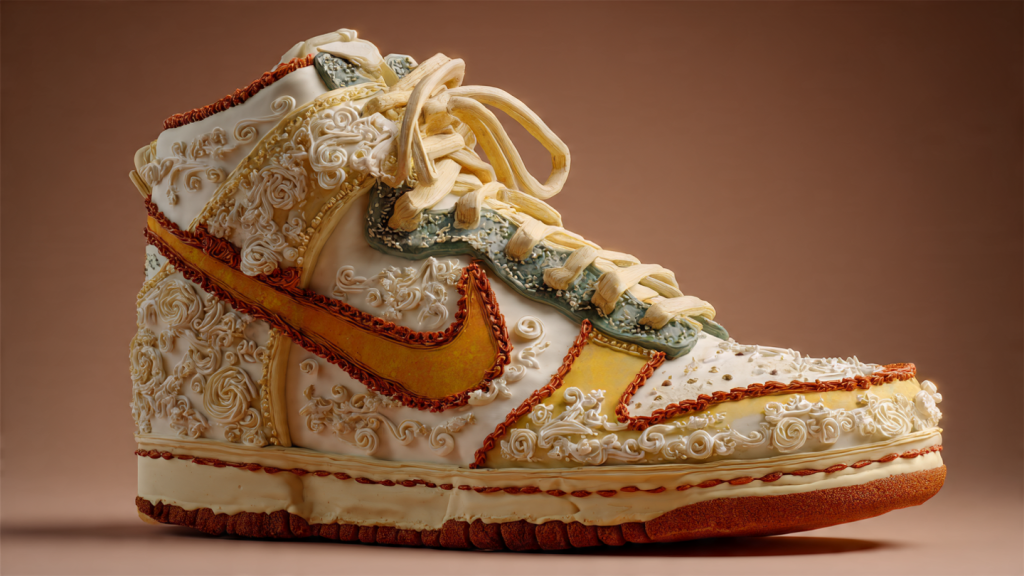 realistic sneaker cake food illusion viral photo