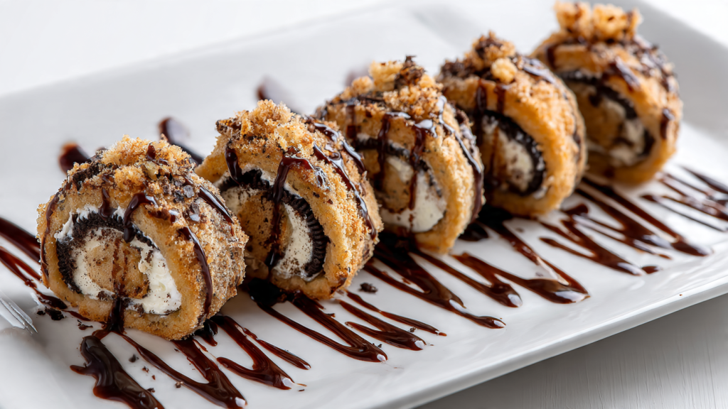 fried oreo sushi dessert viral photo