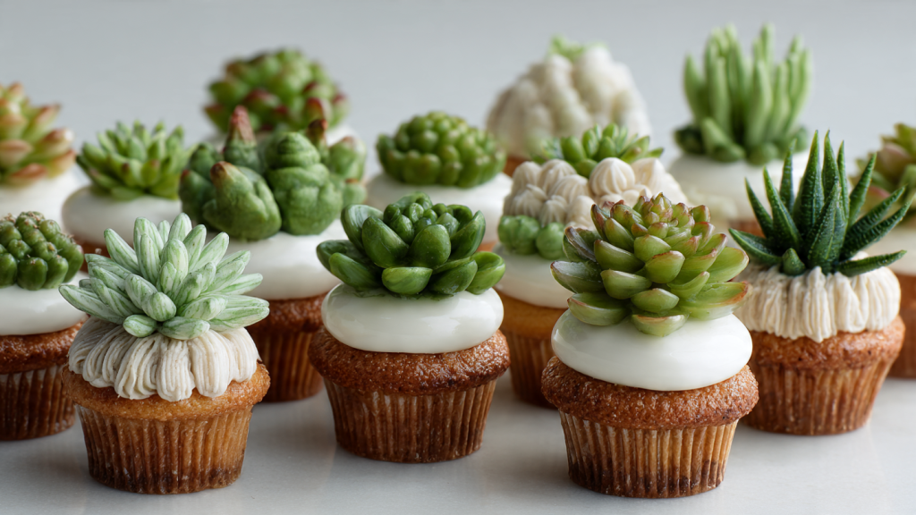 edible succulent cupcakes frosting art viral food photo