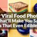 colorful collage of viral food photos β cake shoe, rainbow grilled cheese, galaxy doughnuts, cotton candy burrito β food trends 2025