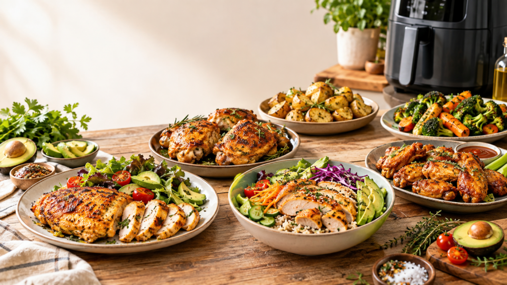 Easy chicken recipes and air fryer recipes for dinner